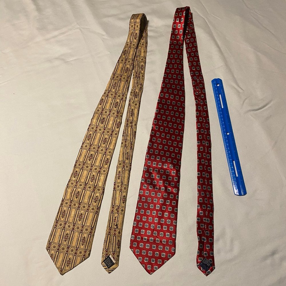Roundree & Yorke - two neckties, hand sewn, silk